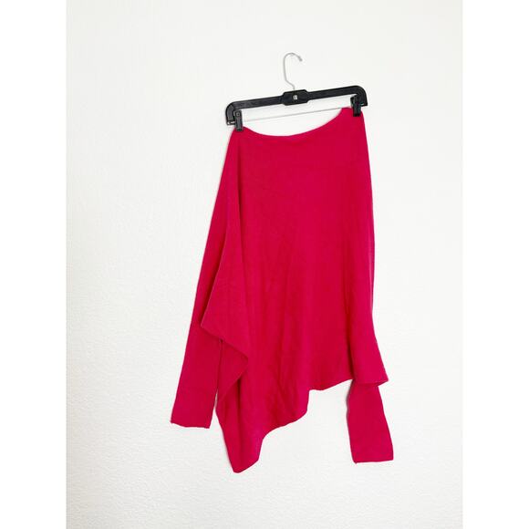 Milio- Milano The Giana Asymmetrical Sweater Size XS/S Hot Pink - Picture 10 of 11